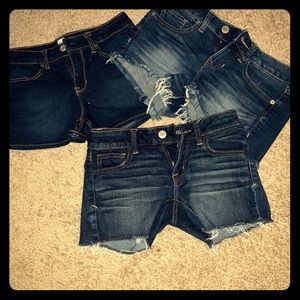 Set of 3, jean shorts